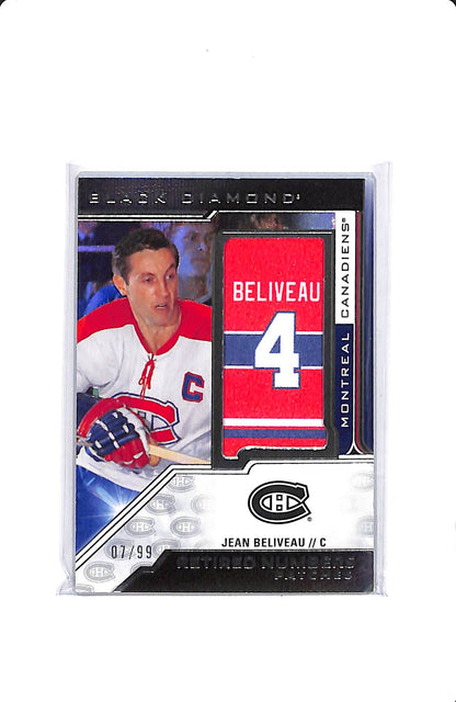 2022-23 UPPER DECK BLACK DIAMOND JEAN BELIVEAU RETIRED NUMBERS 07/99