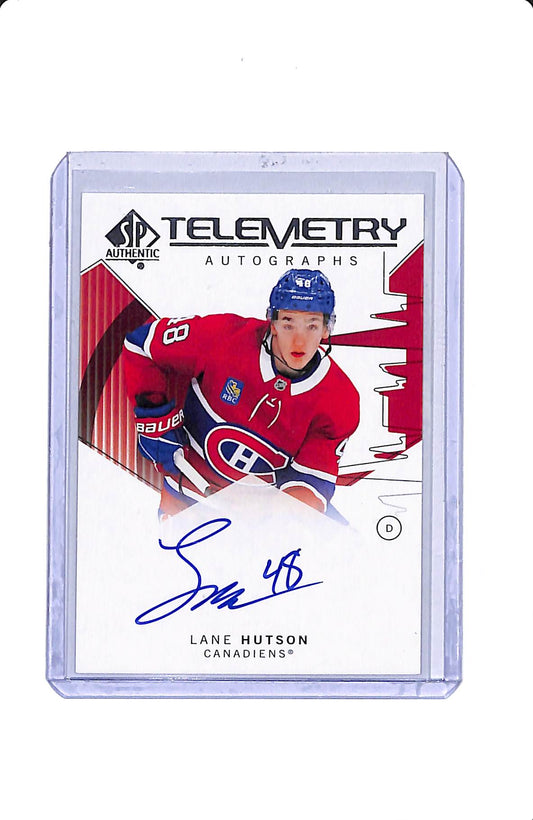 2024-25 UPPER DECK SP AUTHENTIC LANE HUTSON TELEMETRY ROOKIE AUTOGRAPHS