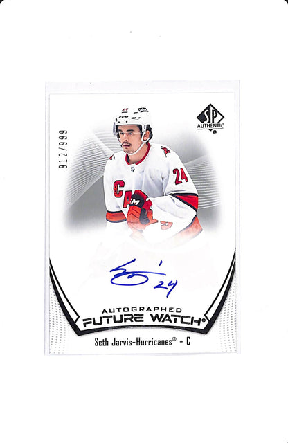 2021-22 UPPER DECK SP AUTHENTIC SETH JARVIS FUTURE WATCH AUTO 912/999