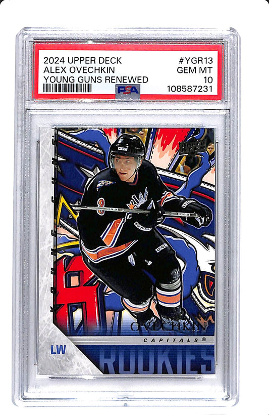 2024-25 UPPER DECK SERIES 1 ALEX OVECHKIN YOUNG GUNS RENEWED PSA 10