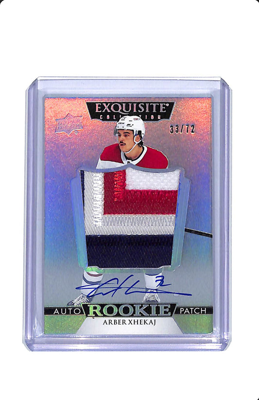 2022-23 EXQUISITE COLLECTION ARBER XHEKAJ AUTO ROOKIE PATCH 33/72
