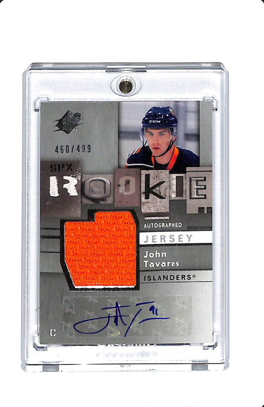 2009-10 UPPER DECK SPX JOHN TAVARES ROOKIE PATCH AUTO 460/499
