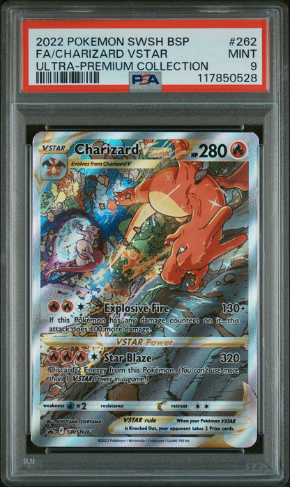 2022 POKEMON SWSH BSP CHARIZARD VSTAR UPC SWSH26 PROMO PSA 9