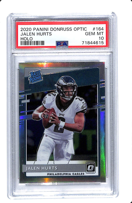 2020 PANINI DONRUSS OPTIC JALEN HURTS HOLO PSA 10