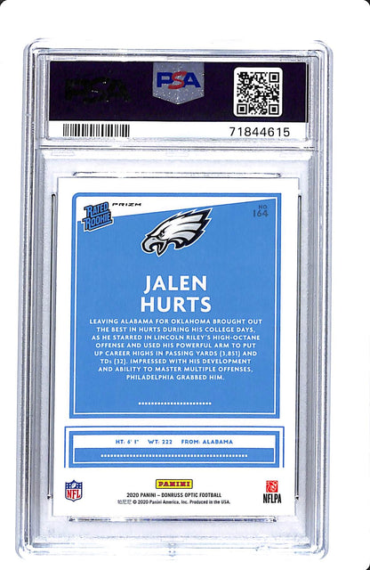 2020 PANINI DONRUSS OPTIC JALEN HURTS HOLO PSA 10