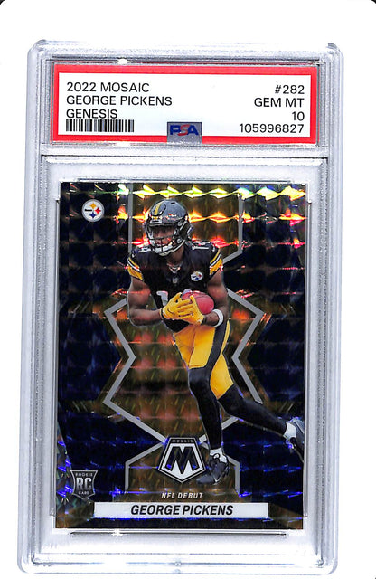 2022 PANINI MOSAIC GEORGE PICKENS GENESIS PSA 10