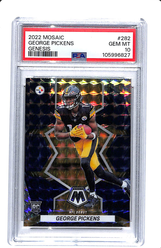2022 PANINI MOSAIC GEORGE PICKENS GENESIS PSA 10
