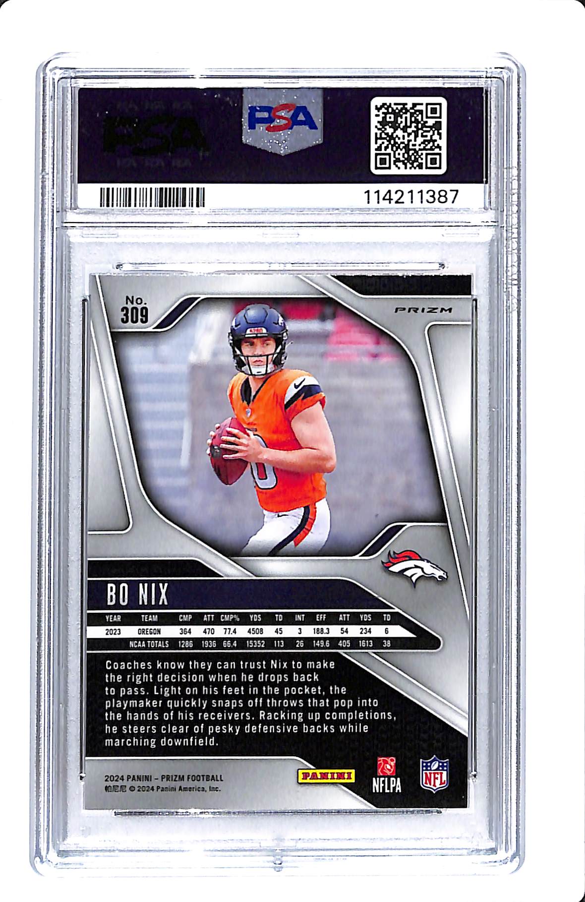 2024 PANINI PRIZM BO NIX LAZER PRIZM PSA 10