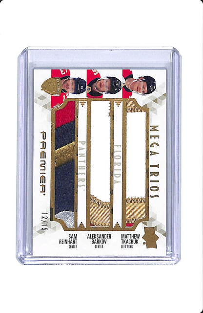 2024-25 UPPER DECK PREMIER GOLD MEGA TRIOS PANTHERS TKACHUK BARKOV REINHART 12/15