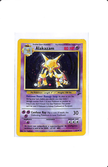 ALAKAZAM HOLO FOIL BASE SET UNLIMITED 1/130