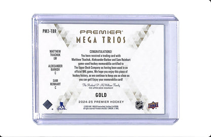 2024-25 UPPER DECK PREMIER GOLD MEGA TRIOS PANTHERS TKACHUK BARKOV REINHART 12/15
