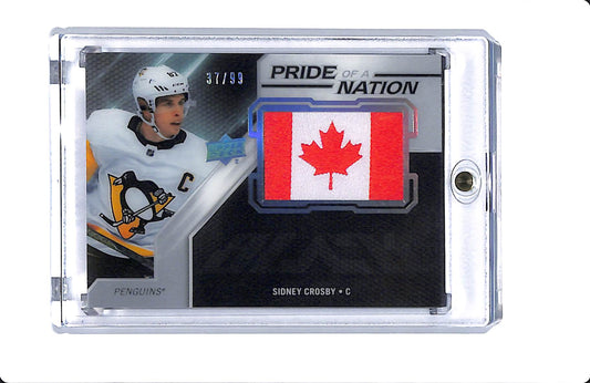 2019-20 UD BLACK PRIDE OF A NATION CANADA SIDNEY CROSBY PATCH 37/99