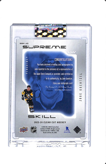 2023-24 UPPER DECK CLEAR CUT SUPREME SKILL JAKE GUENTZEL AUTO 08/25