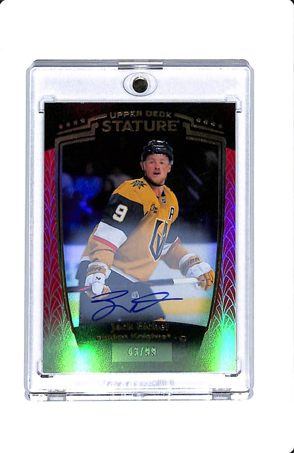 2024-25 UPPER DECK STATURE JACK EICHEL RED AUTO 43/99