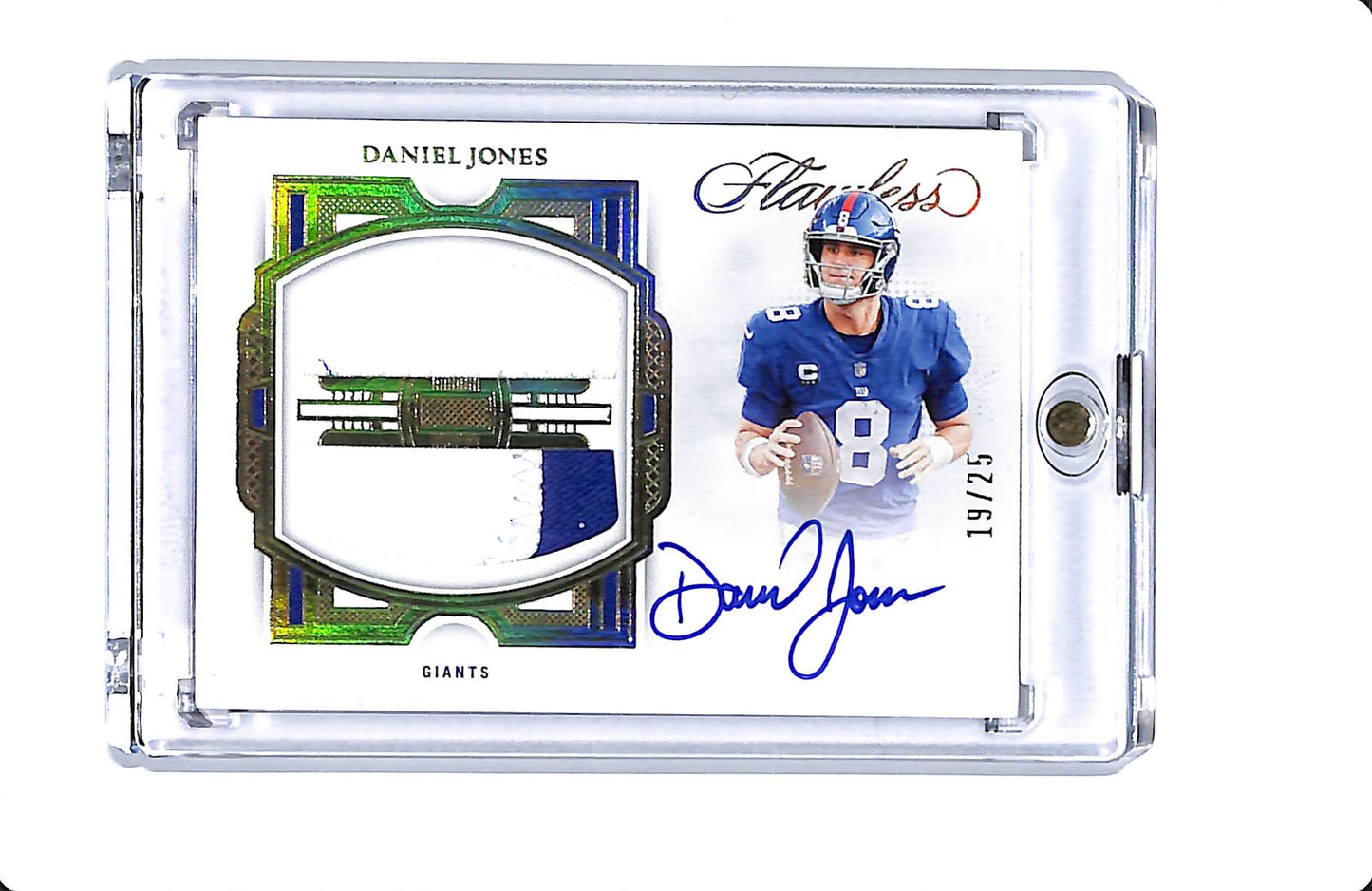 2022 PANINI FLAWLESS DANIEL JONES PATCH AUTO 19/25