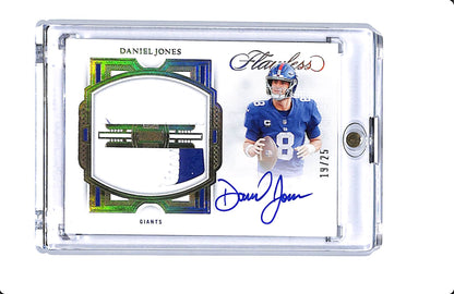2022 PANINI FLAWLESS DANIEL JONES PATCH AUTO 19/25
