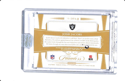 2019 PANINI FLAWLESS RED JOSH JACOBS ROOKIE PATCH AUTO 05/15