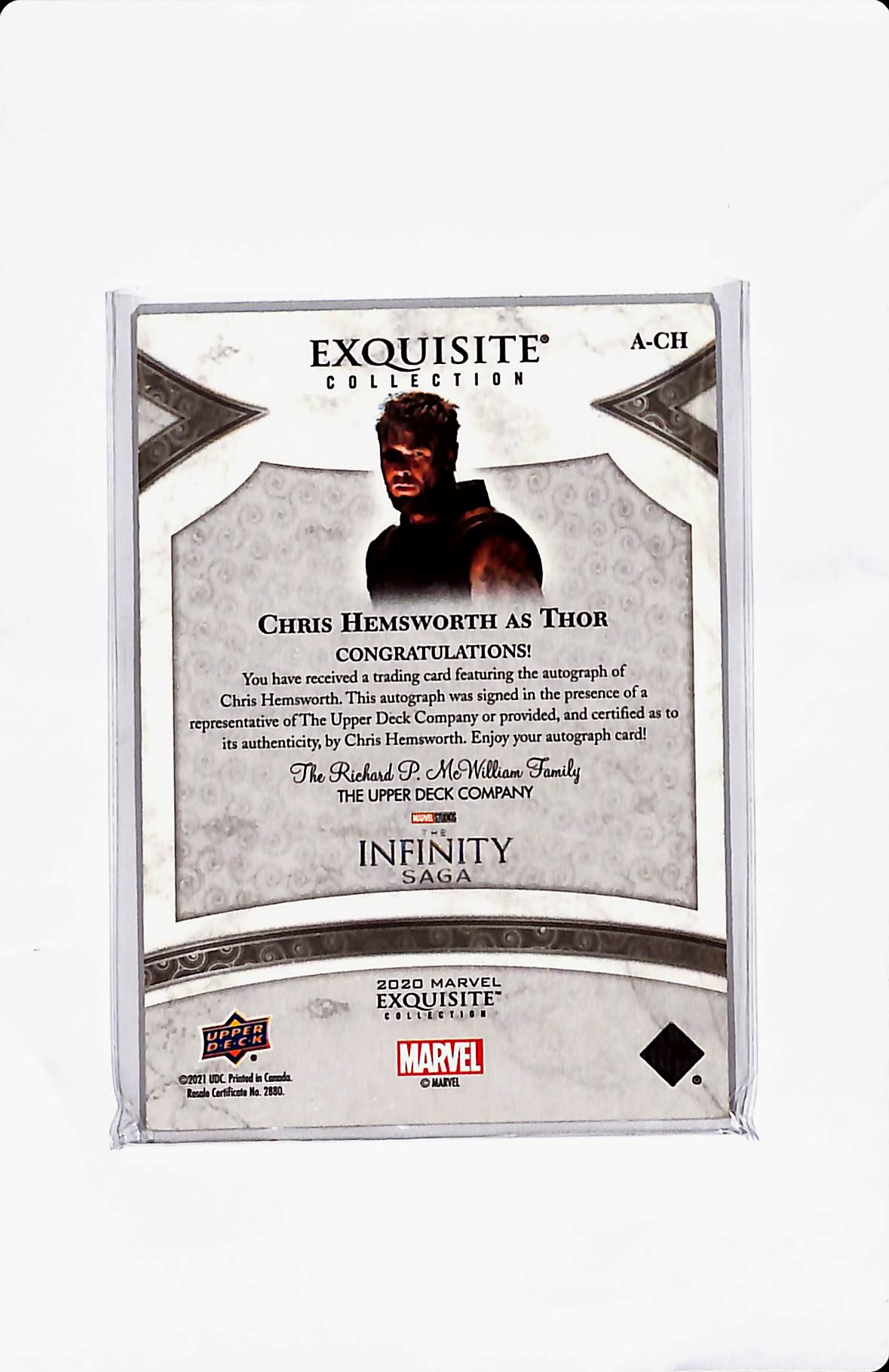 2020 MARVEL EXQUISITE CHRIS HEMSWORTH AS THOR AUTO /65
