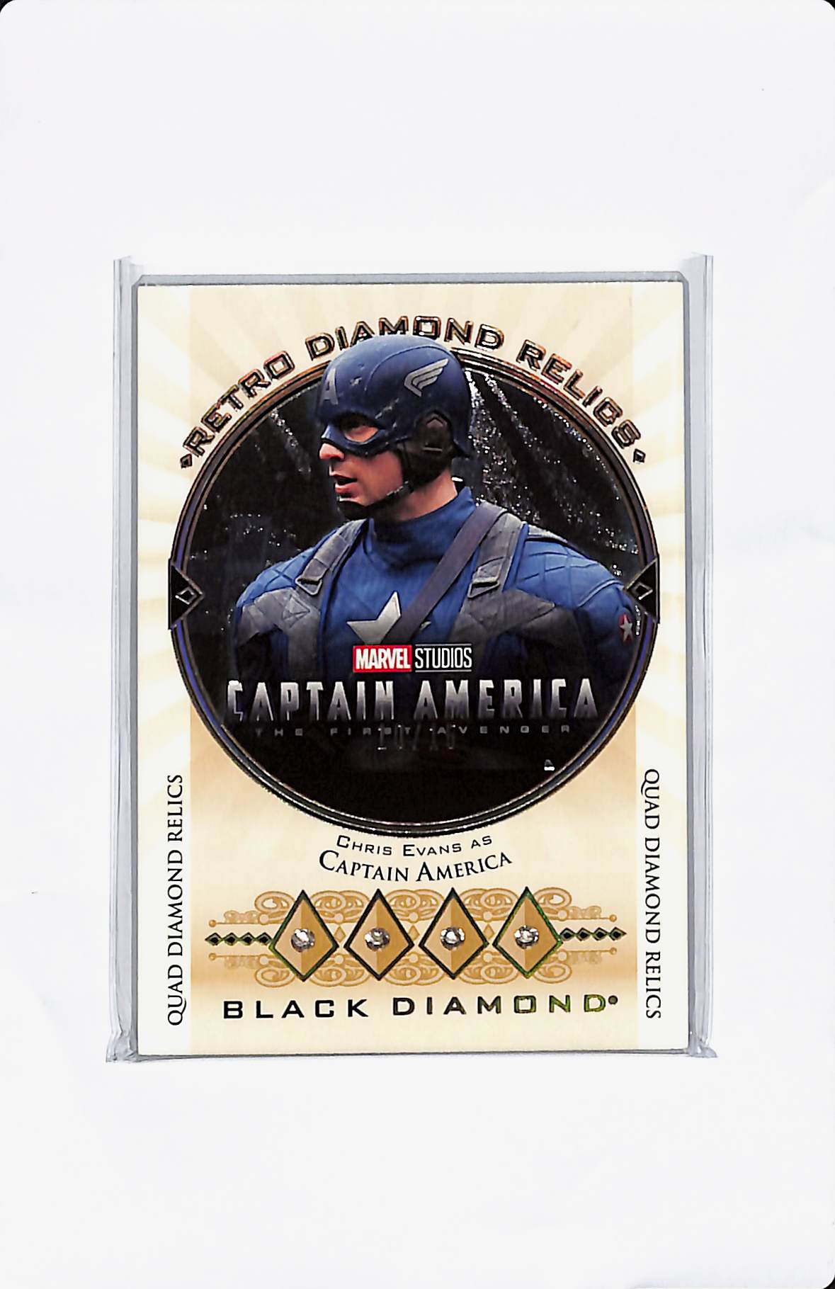 2021 MARVEL BLACK DIAMOND CAPTAIN AMERICA RETRO DIAMOND RELICS /15