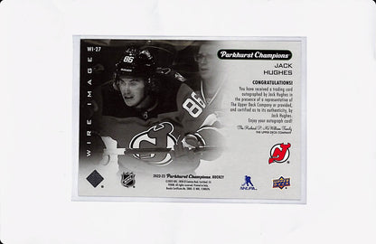 2022-23 PARKHURST CHAMPIONS JACK HUGHES AUTO