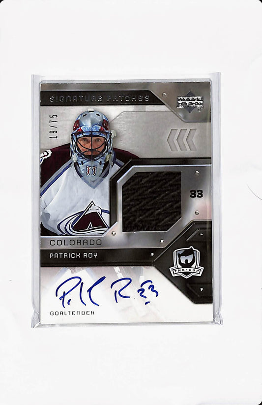 2007 THE CUP PATRICK ROY SIGNATURE PATCHES /75