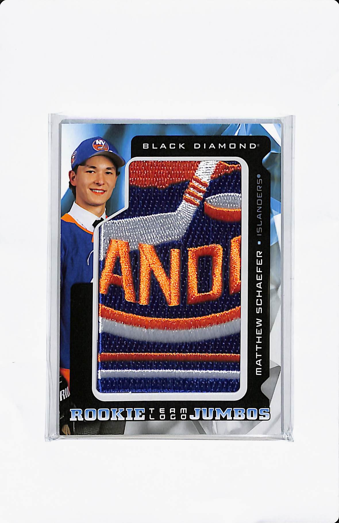 2025-26 BLACK DIAMOND MATTHEW SCHAEFER ROOKIE TEAM LOGO JUMBOS