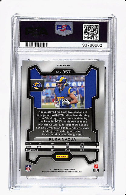 2023 PRIZM PUKA NACUA PRUPLE PULSAR ROOKIE PSA 10