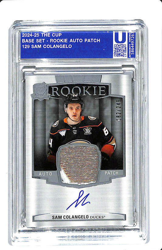 2024-25 UPPER DECK THE CUP BASE SET SAM COLANGELO ROOKIE AUTO PATCH 182/249