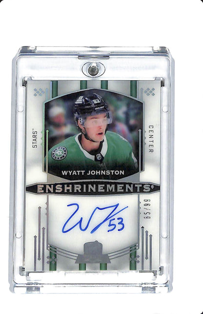 2024-25 UPPER DECK THE CUP ENSHRINEMENTS WYATT JOHNSTON AUTO 65/99