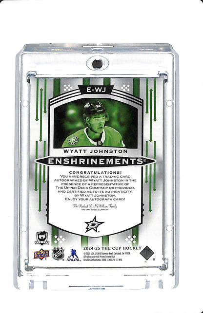2024-25 UPPER DECK THE CUP ENSHRINEMENTS WYATT JOHNSTON AUTO 65/99