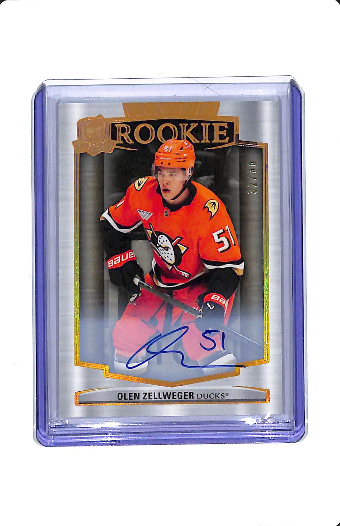 2024-25 UPPER DECK THE CUP OLEN ZELLWEGER GOLD SPECTRUM ROOKIE AUTO /36