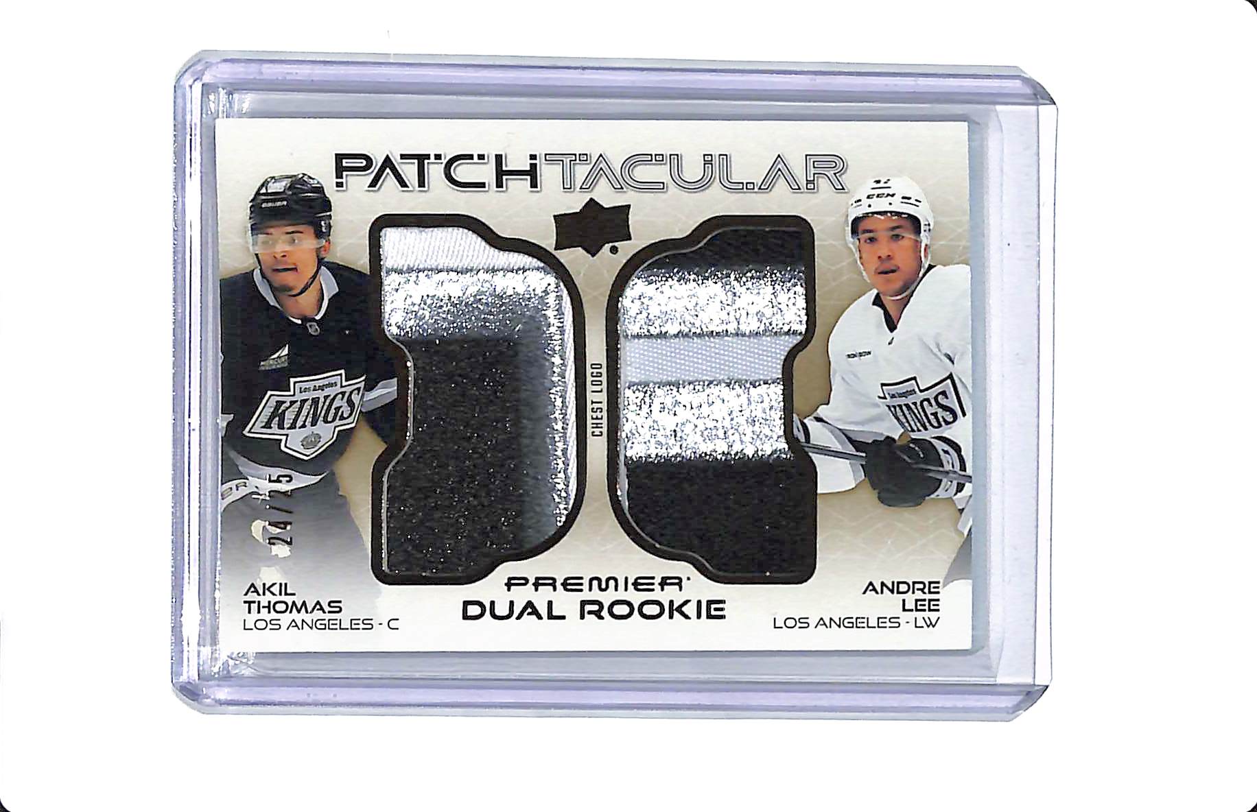 2024-25 UD PREMIER PATCHTACULAR CHEST LOGO AKIL THOMAS ANDRE LEE 24/25