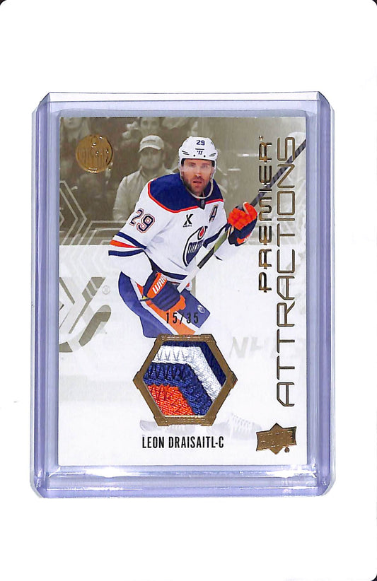 2024-25 UPPER DECK PREMIER ATTRACTIONS GOLD PATCH LEON DRAISAITL 15/35