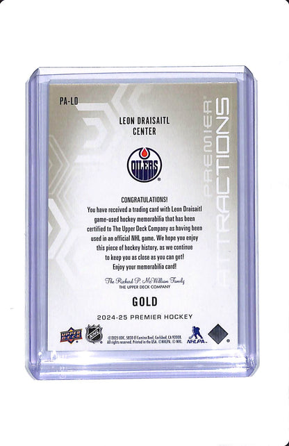2024-25 UPPER DECK PREMIER ATTRACTIONS GOLD PATCH LEON DRAISAITL 15/35