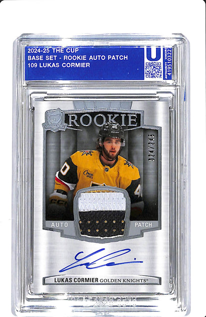 2024-25 UPPER DECK THE CUP LUKAS CORMIER ROOKIE AUTO PATCH 024/249
