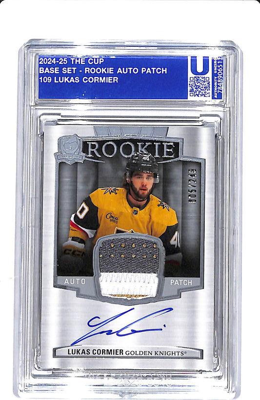2024-25 UPPER DECK THE CUP LUKAS CORMIER ROOKIE AUTO PATCH 005/249