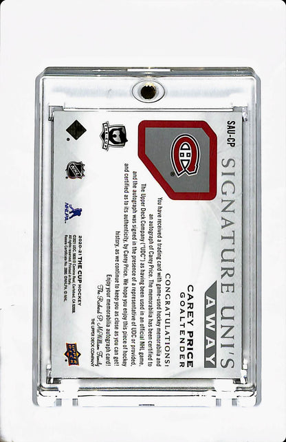 2021-21 THE CUP CAREY PRICE EXQUISITE AUTO /35