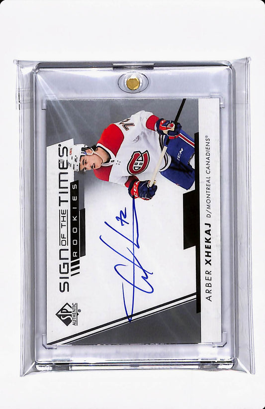 2022-23 SP AUTHENTIC ARBER XHEKAJ SIGN OF THE TIMES