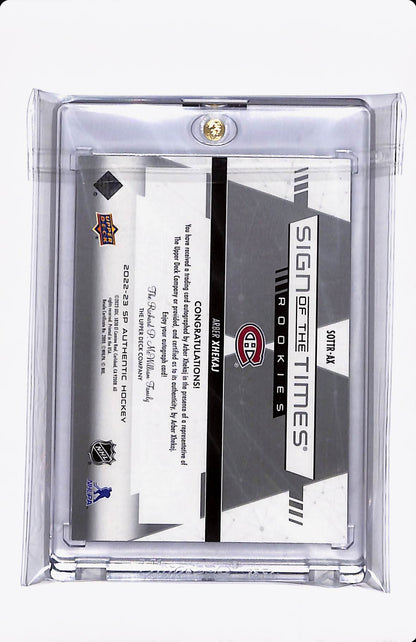 2022-23 SP AUTHENTIC ARBER XHEKAJ SIGN OF THE TIMES