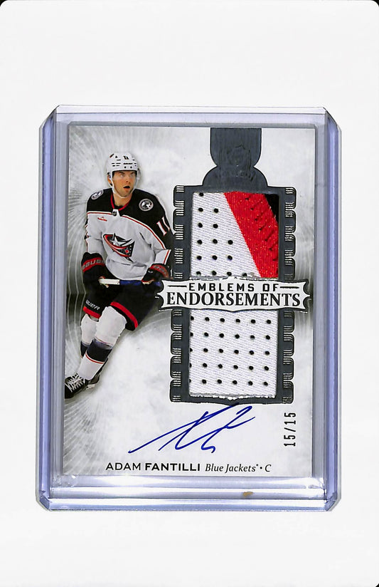 2023-24 UD THE CUP ADAM FANTILI ROOKIE EMBLEMS OF ENDORSEMENTS 15/15