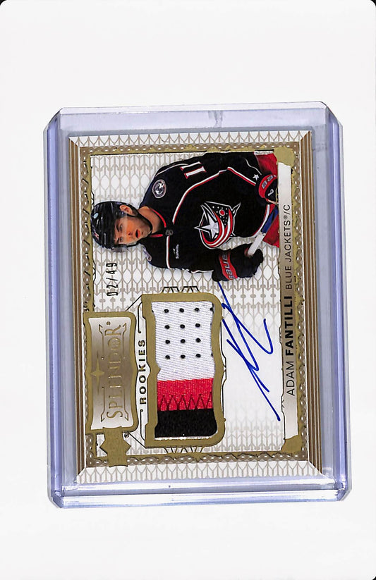 2023-24 UD SPLENDOR ADAM FANTILI ROOKIE PATCH AUTO 02/49