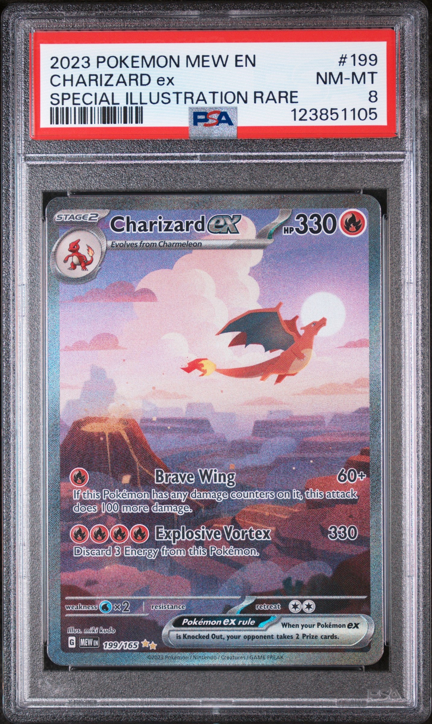 2023 POKEMON 151 CHARIZARD EX 199/165 PSA 8