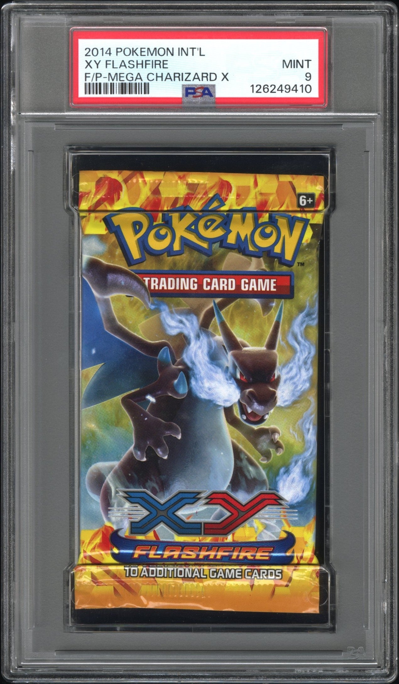 2014 POKEMON XY FLASHFIRE FOIL PACK XY FLASHFIRE F/P MEGA CHARIZARD X PSA 9