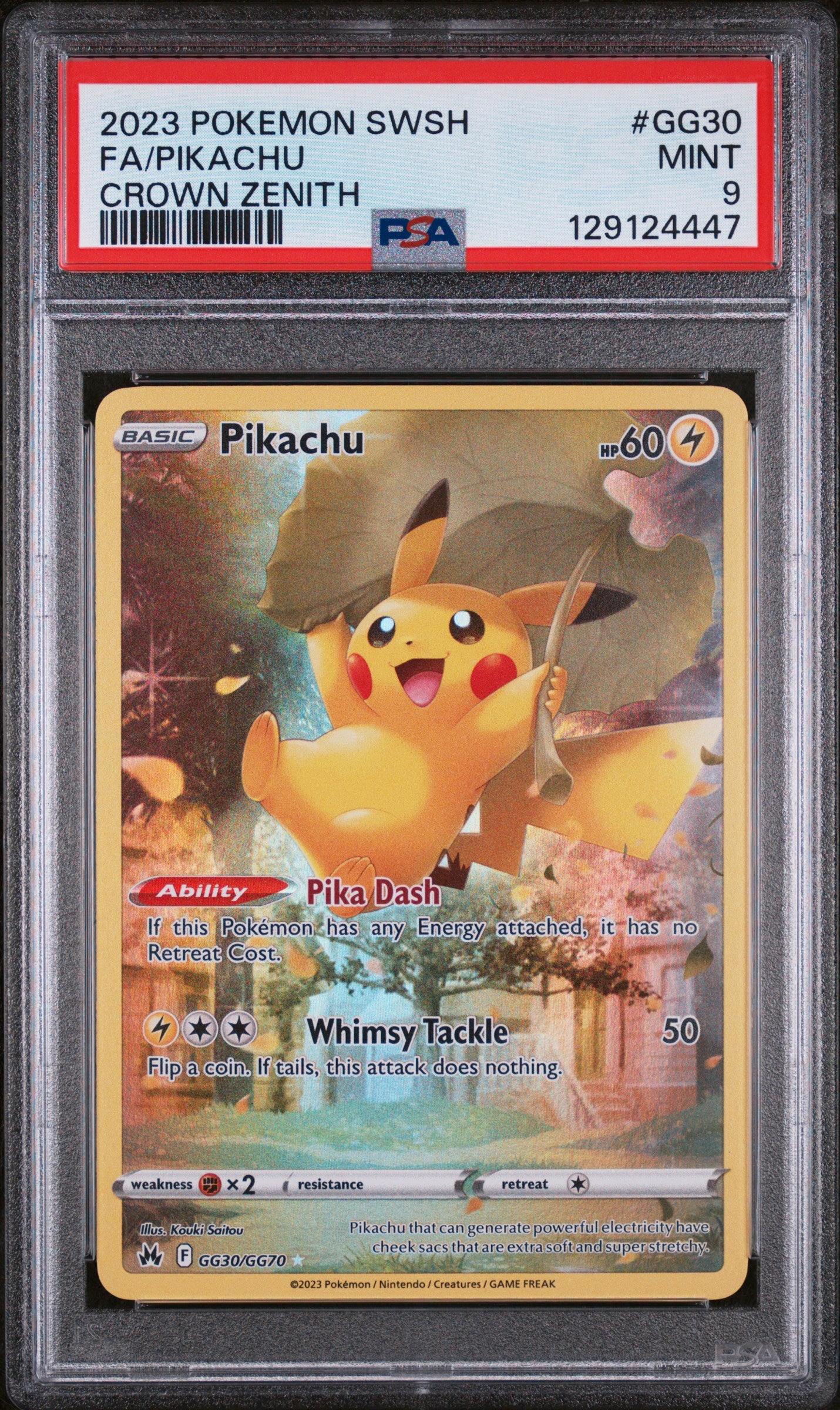 Pikachu Crown Zenith: Galarian Gallery Holo Rare GG30/GG70 PSA 9