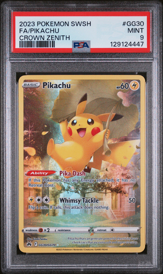 Pikachu Crown Zenith: Galarian Gallery Holo Rare GG30/GG70 PSA 9