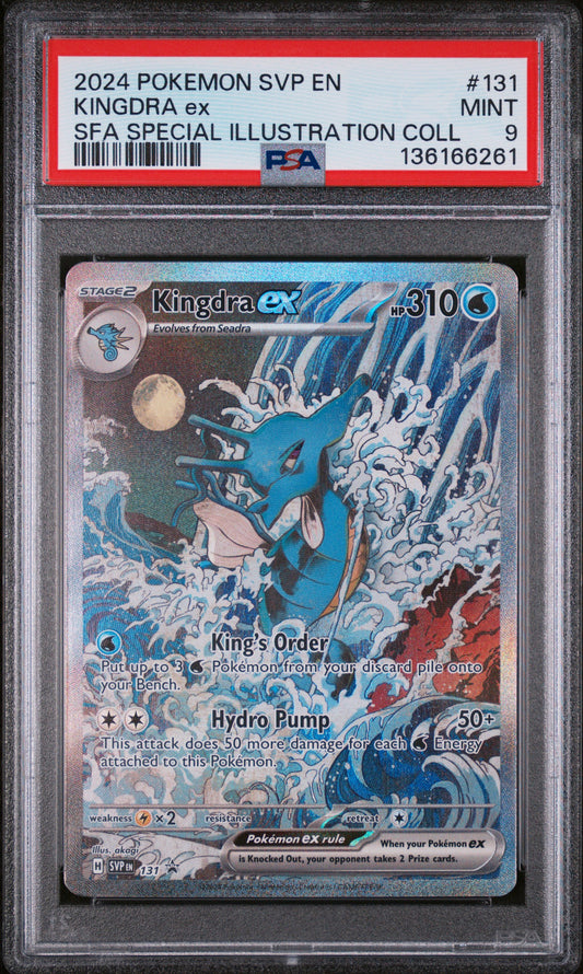 2024 POKEMON SVP EN-SV BLACK STAR PROMO #131 KINGDRA ex SFA SPECIAL ILLUSTRATION COLL PSA 9