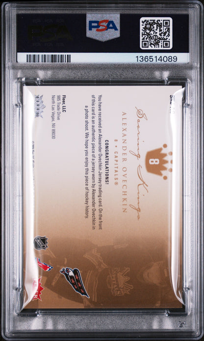 2005 ULTRA #SKJAO ALEXANDER OVECHKIN SCORING KINGS ROOKIE JERSEY PSA 9