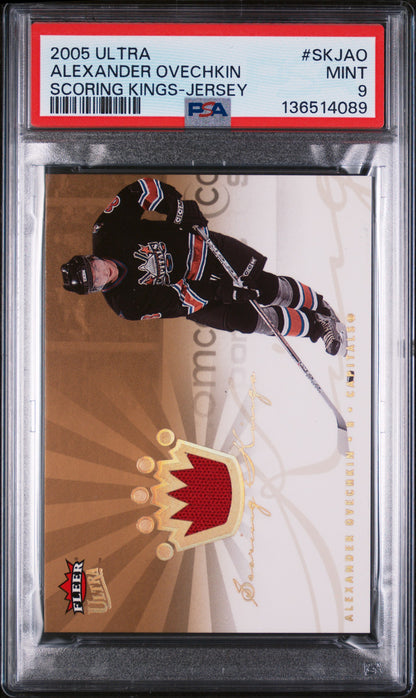 2005 ULTRA #SKJAO ALEXANDER OVECHKIN SCORING KINGS ROOKIE JERSEY PSA 9