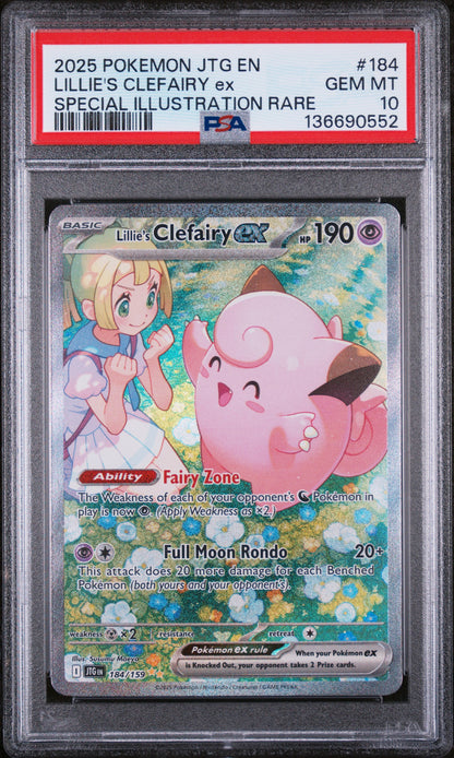 Lillie's Clefairy ex Journey Together Special Illustration Rare 184/159 PSA 10