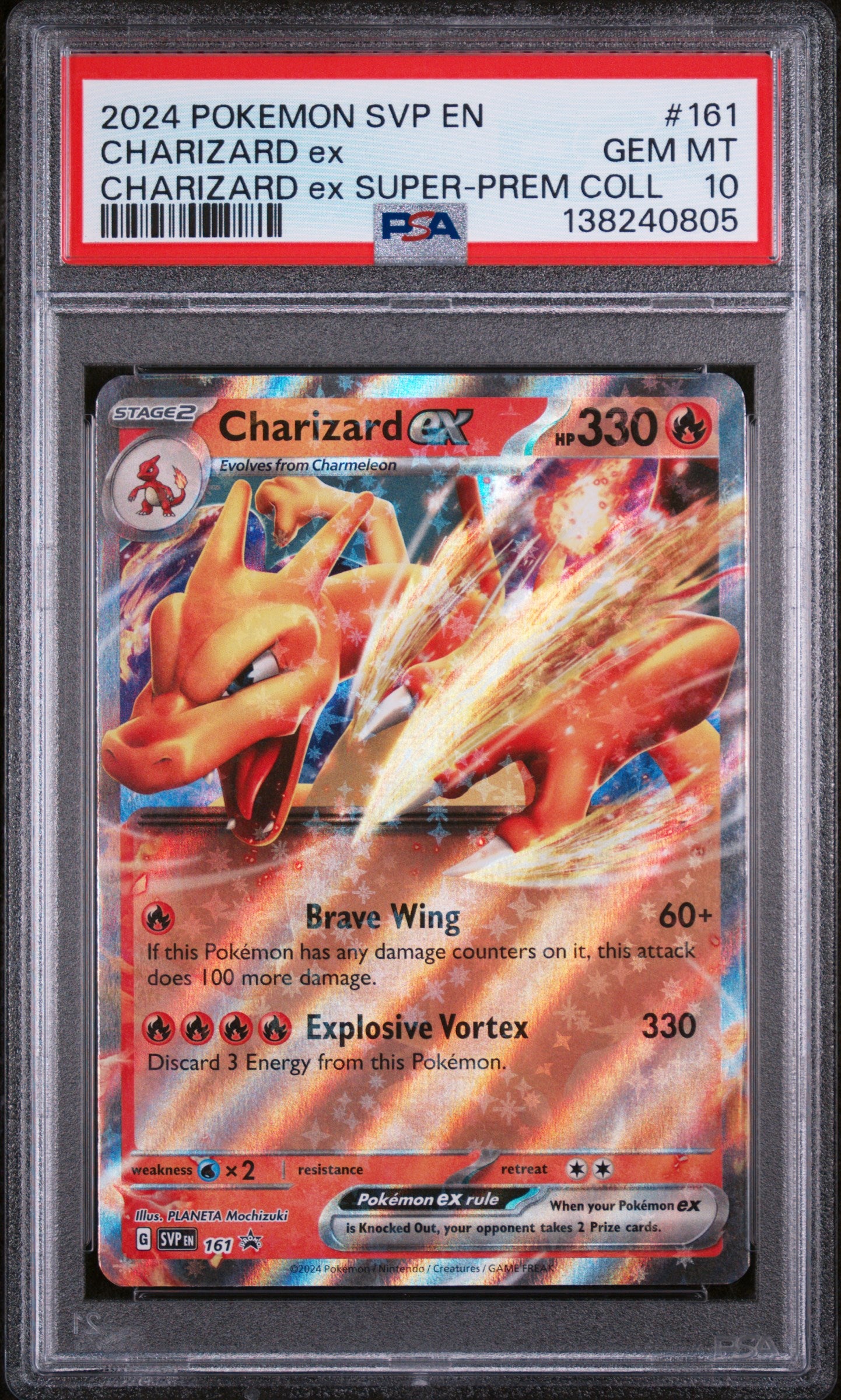 2024 POKEMON SVP EN CHARIZARD EX SUPER PREMIUM COLLECTION #161 PSA 10